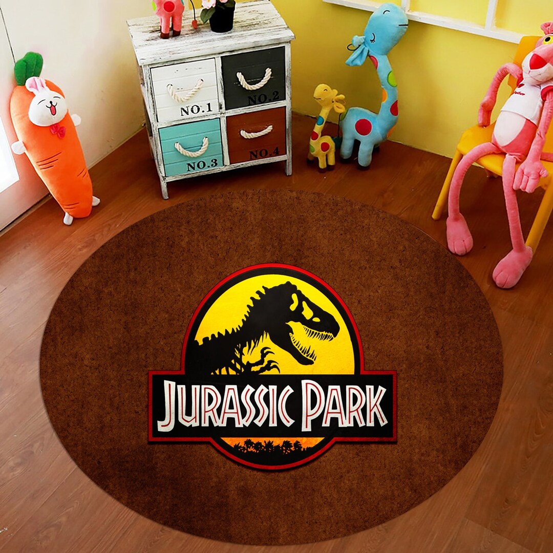 Jurassic Park Template Rug, Dinosaur T-rex Rug, Jurassic Park Rug ...