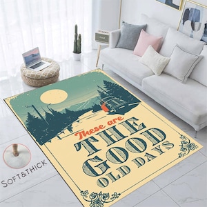 The Good Old Days Rug,These Are The Good Old Days,Personalized Rug,Custom  Rug,Gift for Him,The Good Old Days,Classic Car,Gift,Washable Rug