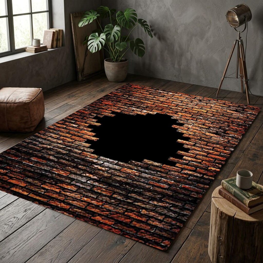 3D Brick Wall Rug, Kids Room, Modern Illusion Carpet - Etsy