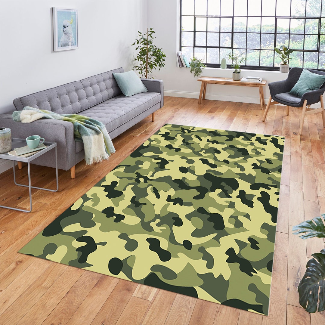 Millitary Rugs Camouflage Rug, Military Camouflage Rug, 3D Camouflage Art, Floor Rug ...