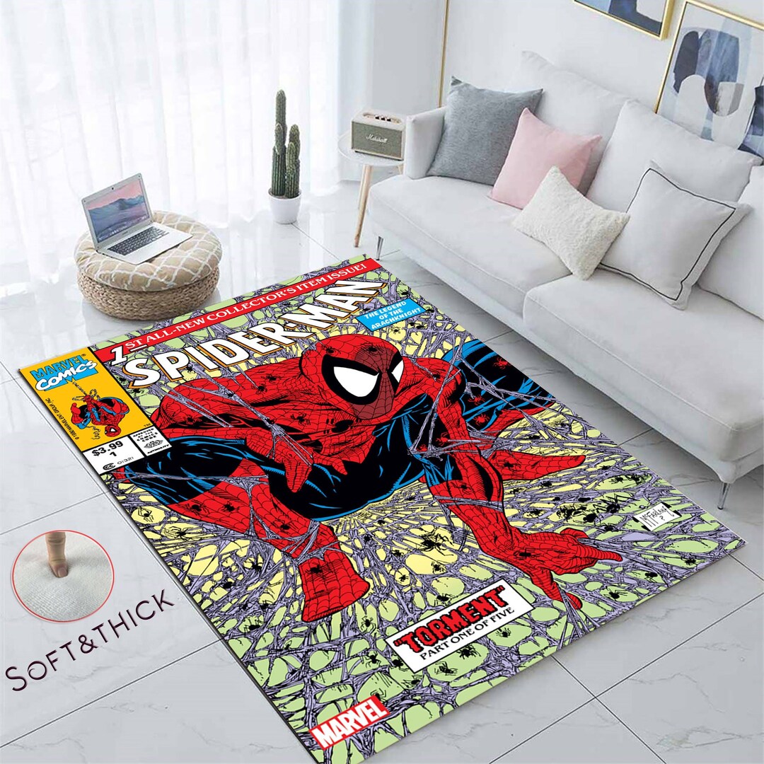 Spiderman Comic Book Rug, Kids Room Decor - Etsy