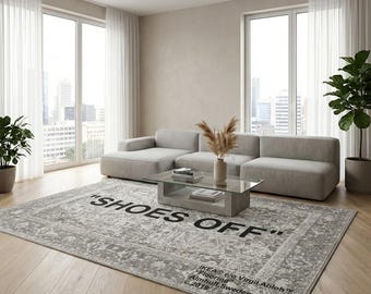 Shoes Off Hypebeast Rug, Modern Sneaker Room Decor