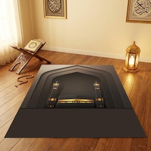 Memory Foam Prayer Rug, Soft Thick Turkish Musallah Mat