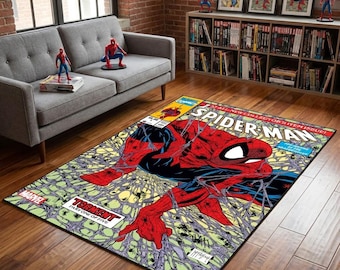 Spiderman Comic Book Rug, Kids Room Decor