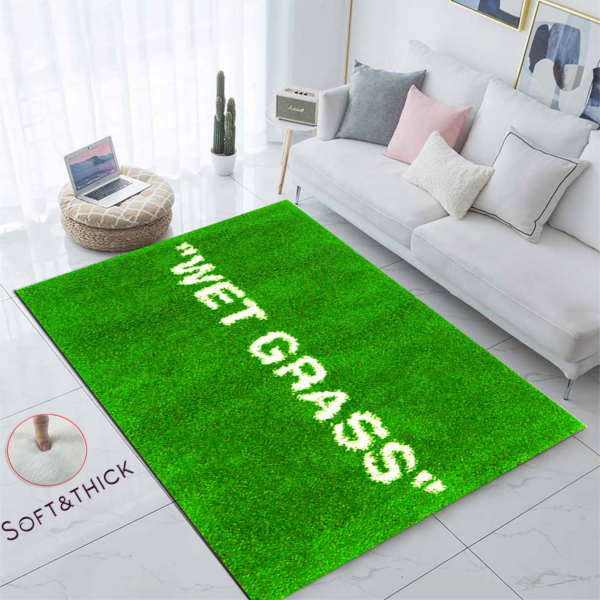 Wet Grass Rug, Bathroom Rug, Wet Grass Patterned Rugs, ,popular Rug,indoor  Rug,rug,non Slip Soft-thick Rugs, Washable Rug, for Living Room 