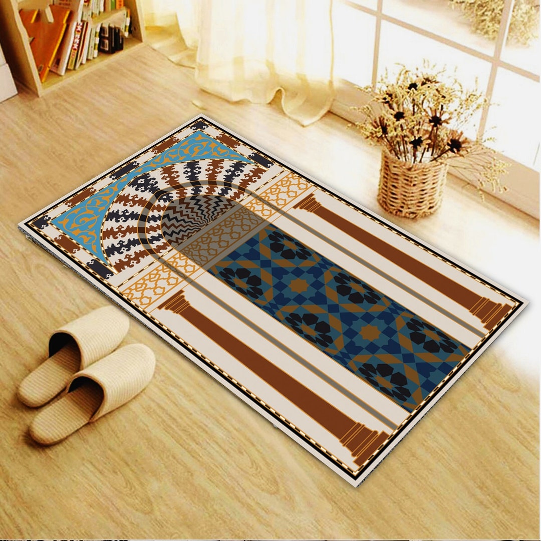 Musallah Rugs Turkish Prayer Rug, Soft Velvet Islamic Design, Customizable Musallah ...