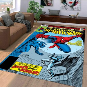 The Amazing Spider Man, Spiderman, Spider Man, Legend Cartoon Rug, Legend, Comic Book, Fantastic Rug, Spiderman Rug, Decor Rug, Movie Comics image 2