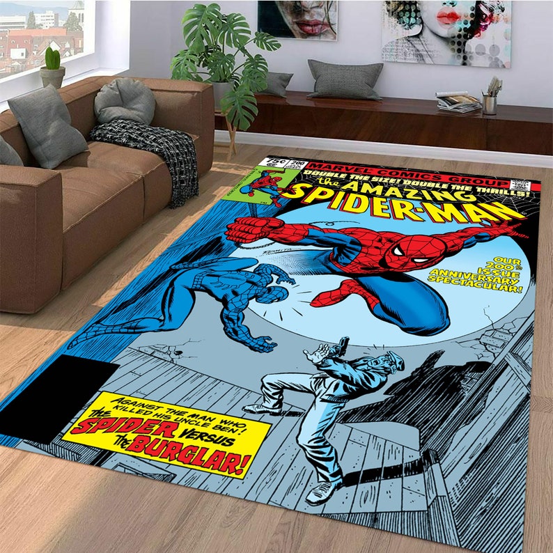 The Amazing Spider Man, Spiderman, Spider Man, Legend Cartoon Rug, Legend, Comic Book, Fantastic Rug, Spiderman Rug, Decor Rug, Movie Comics image 2