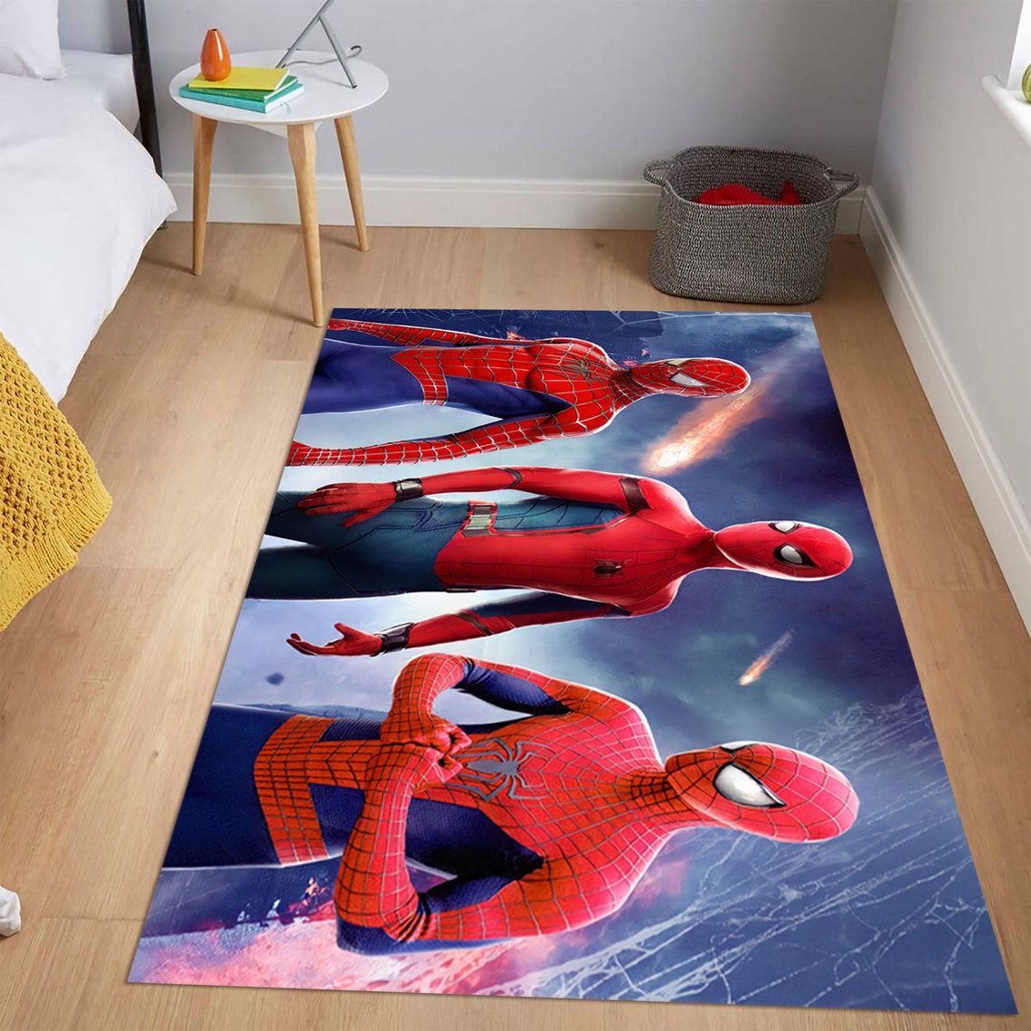 Boys Room Rug Spiderman Area Rug Decorative Floor Carpet Etsy