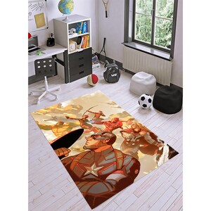 Illustrazione di cartoni animati, Avengers, Capitan America, Iron Man, Thor, Vedova Nera, Hulk, Salvatori del mondo, Tappeto da camera da letto, Il miglior regalo per lei, Tappeto per ragazze
