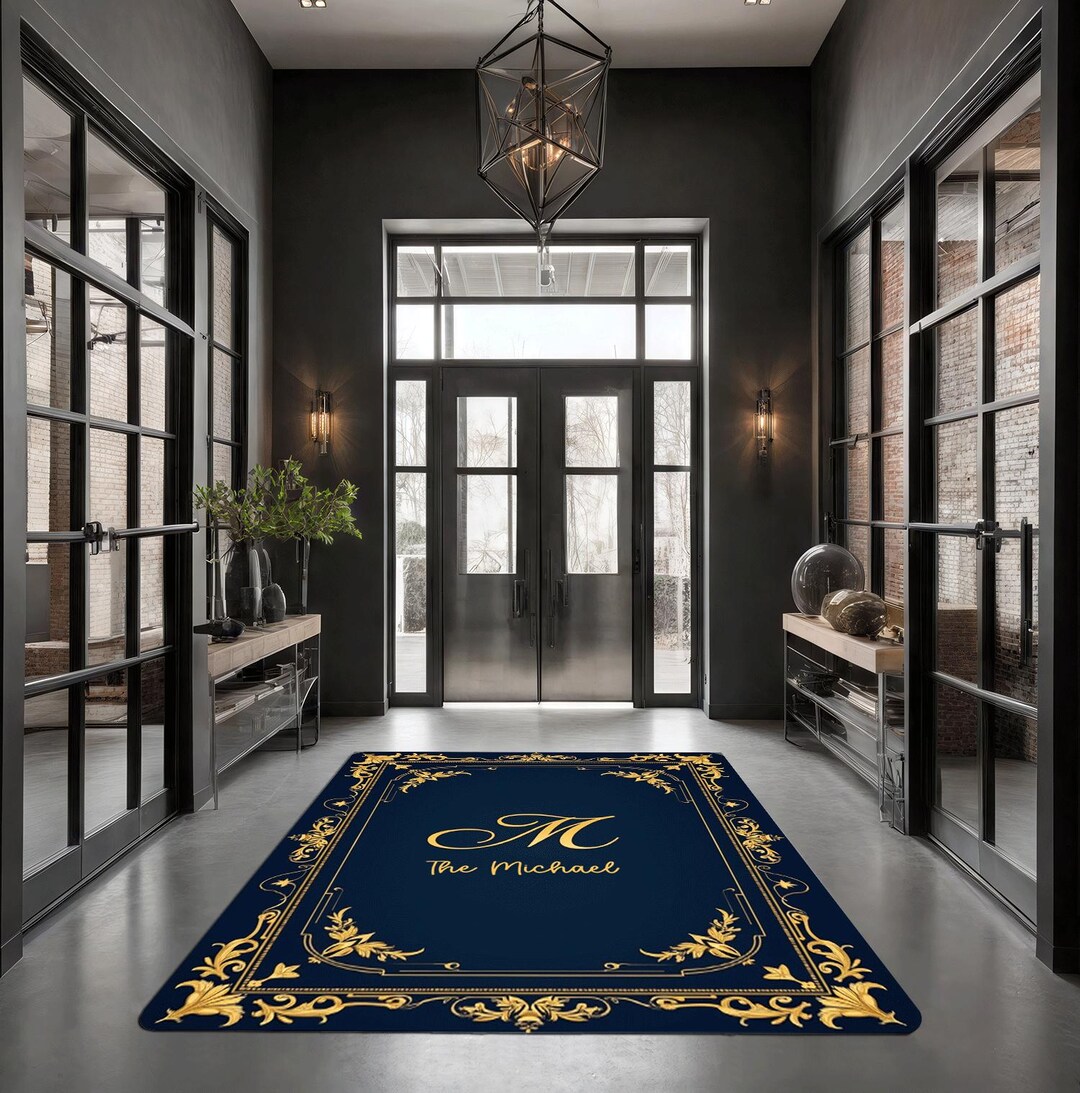 Personalized Entryway Rug, Entrance Rug for Inside House,family Name ...