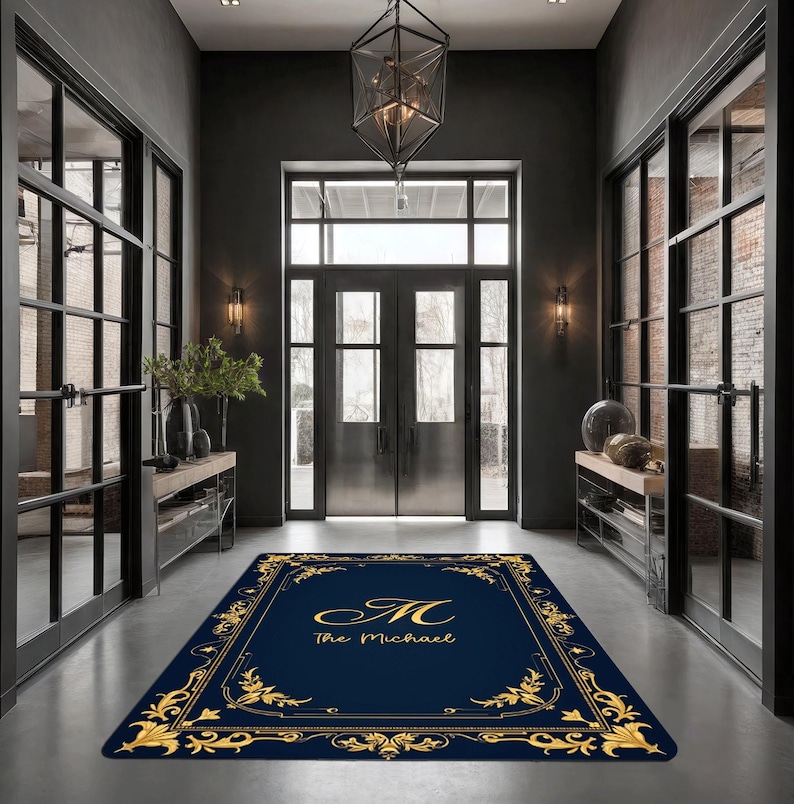 Personalized Entryway Rug, Entrance Rug for Inside House,family Name ...