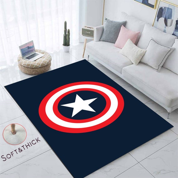 Captain America Captain Shield Rug Captain America Birthday | Etsy