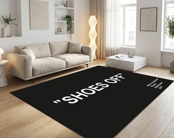 Shoes Off, Shoes Room, Hypebeast Decor, Sneakerhead, Sneaker Rug, Custom Rug, Gift, Birthday Gifts, Gifts For Yourself, Personalized Gifts