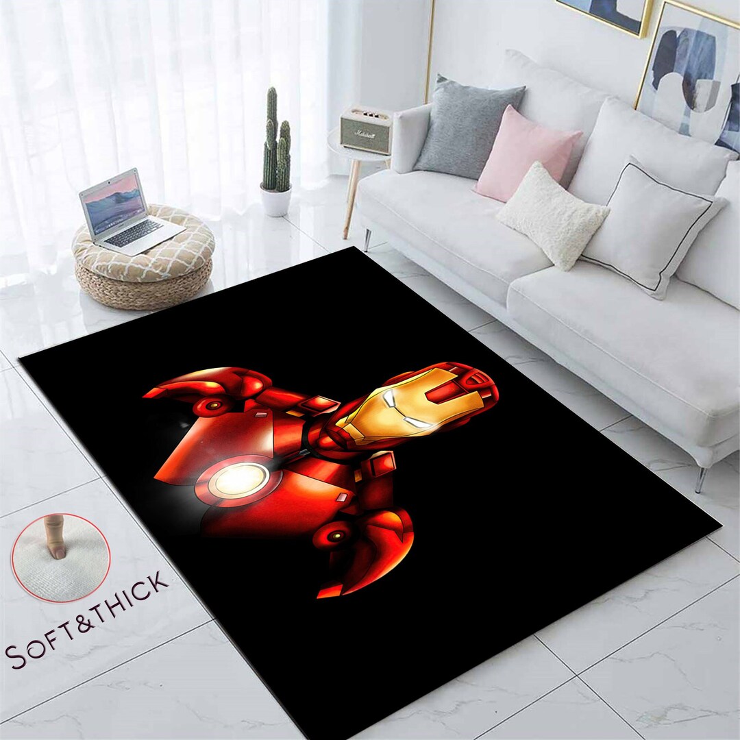 Iron Man, Iron Man Rug, Iron, Man, Cinematic Universe, Unisex Rug, Iron ...