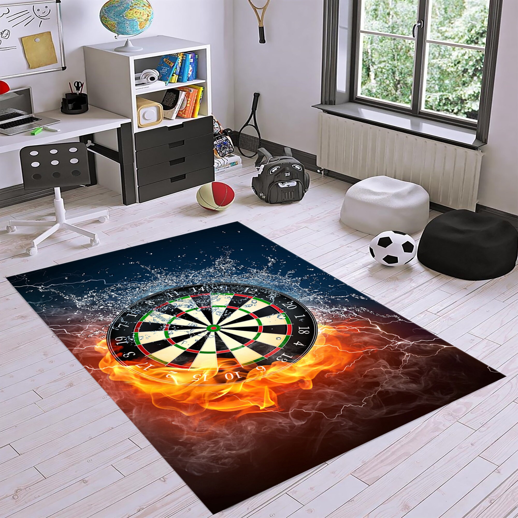 Dart Players, Dartboard Floor Mat, Darts Decor Area Rugs, Dartboards ...