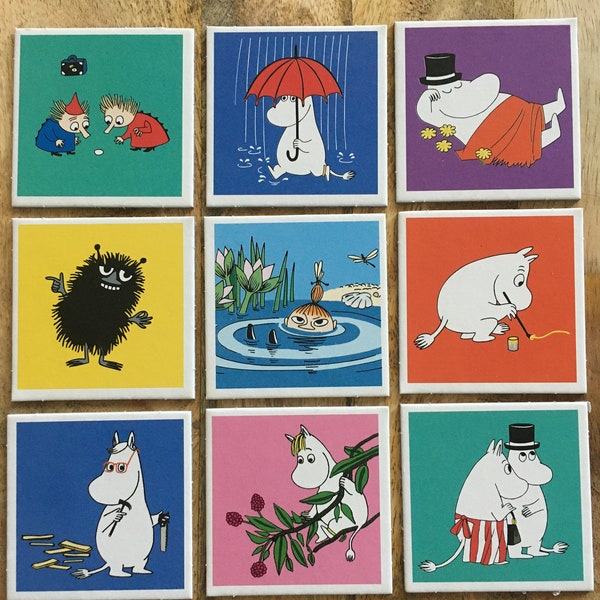 Set of 9 Moomin crafting tiles