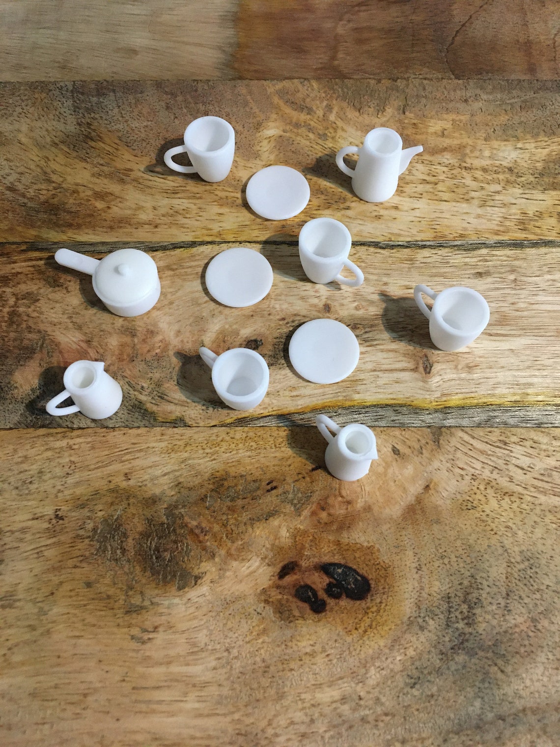 Miniature cup set Dollhouse miniatures Plastic cup set Etsy