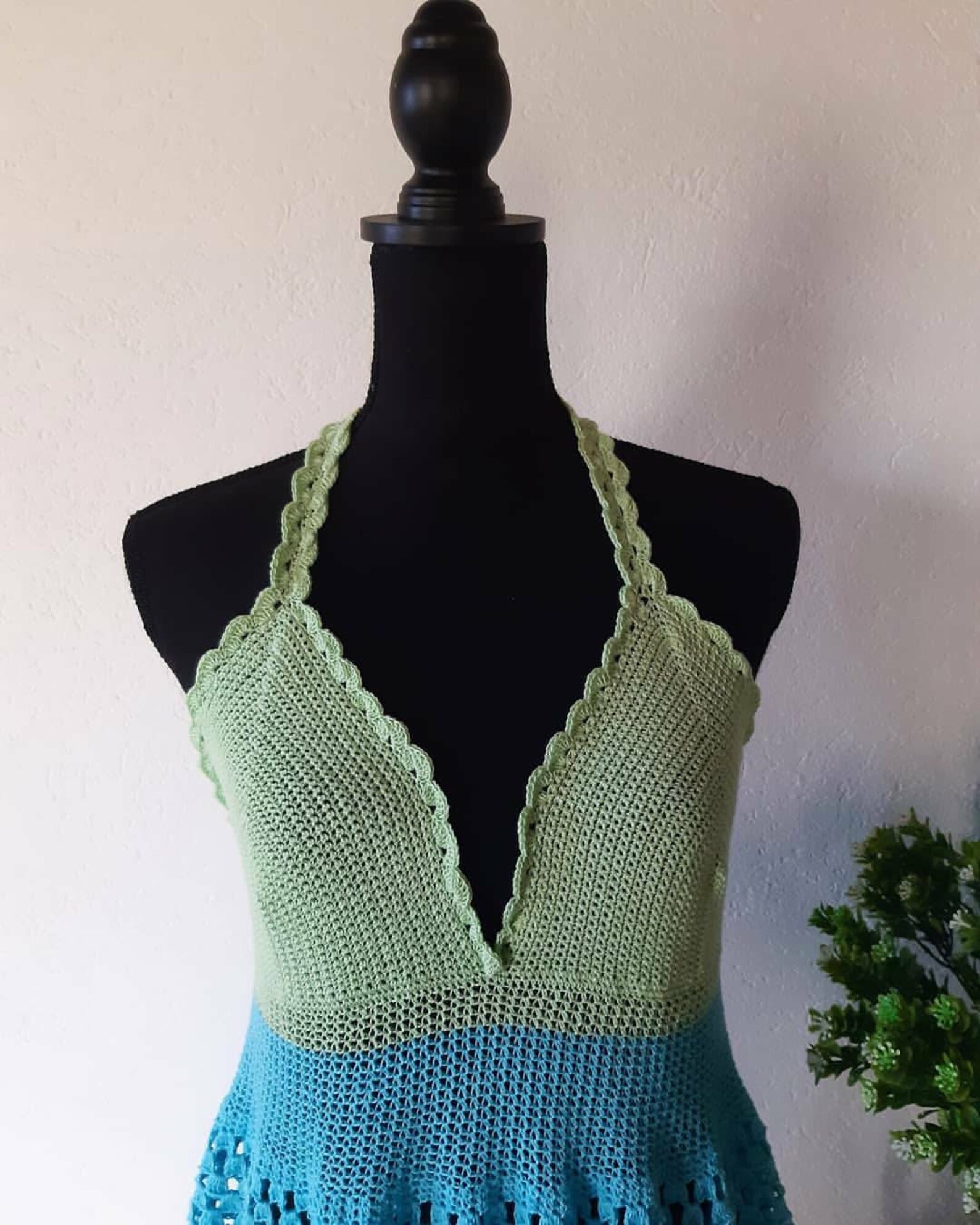 Crochet Dress Halter Dress Strappy Crochet Dress Summer Dress Etsy