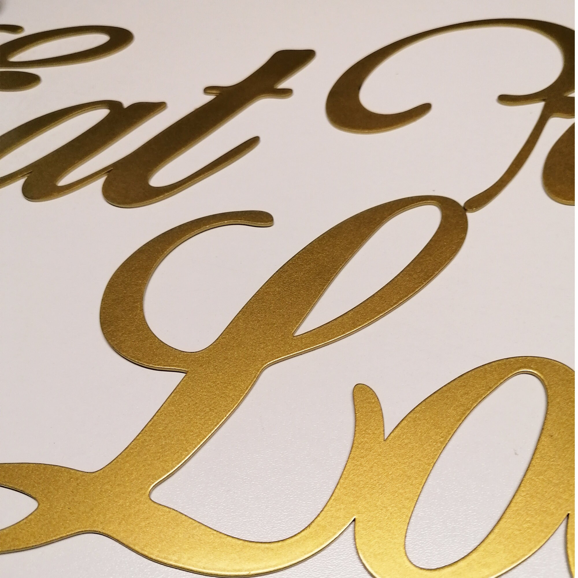 Eat Pray Love Kitchen Wall Decor Metal Wall Art Gold Wall Etsy