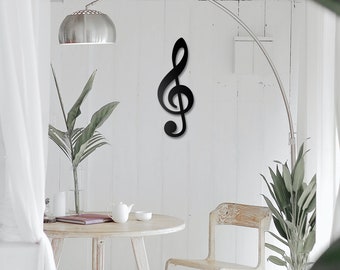 Treble clef -  Metal CNC, Metal Wall Decor, Metal Wall Art, Steel Treble Clef, Treble Clef Interior, Housewarming Gift