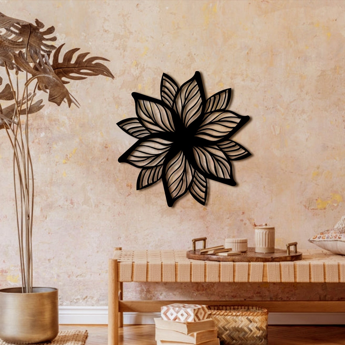 Metal Mandala Wall Art Yoga Wall Decor Metal Mandala Decor Etsy