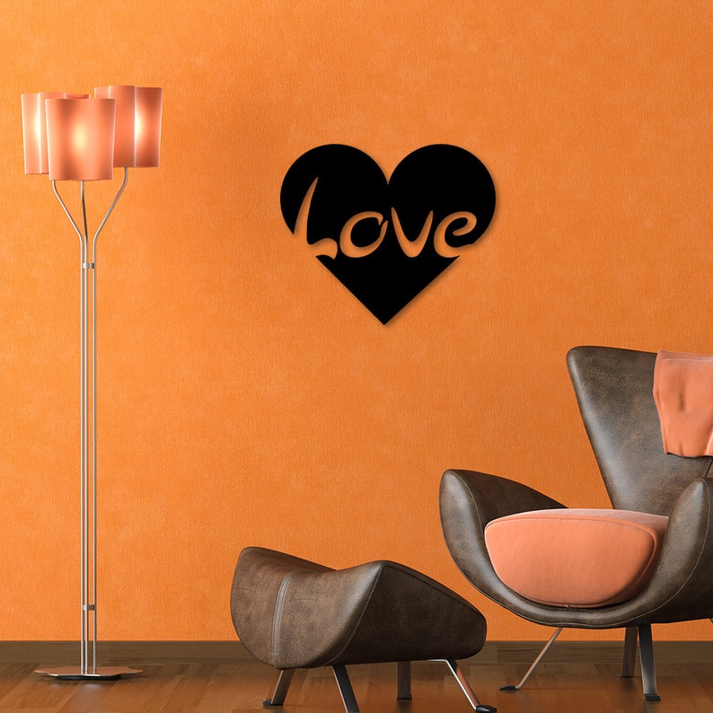 Love Metal Wall Art Metal Wall Sign Metal Wall Hanging Etsy