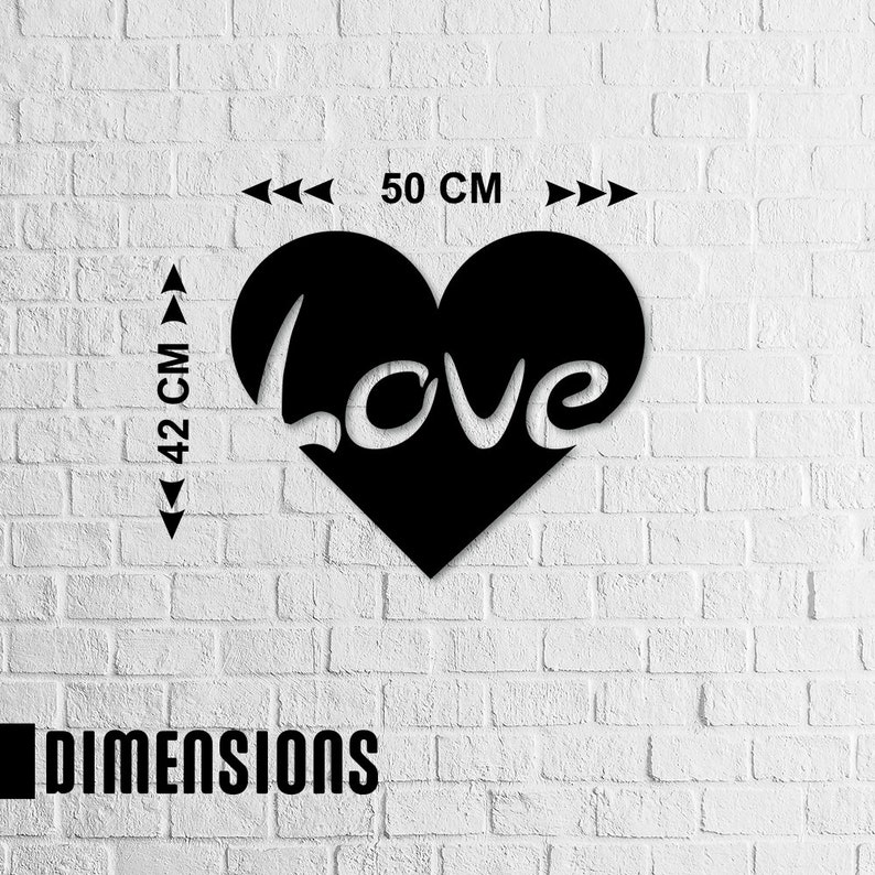 Love Metal Wall Art Metal Wall Sign Metal Wall Hanging Etsy