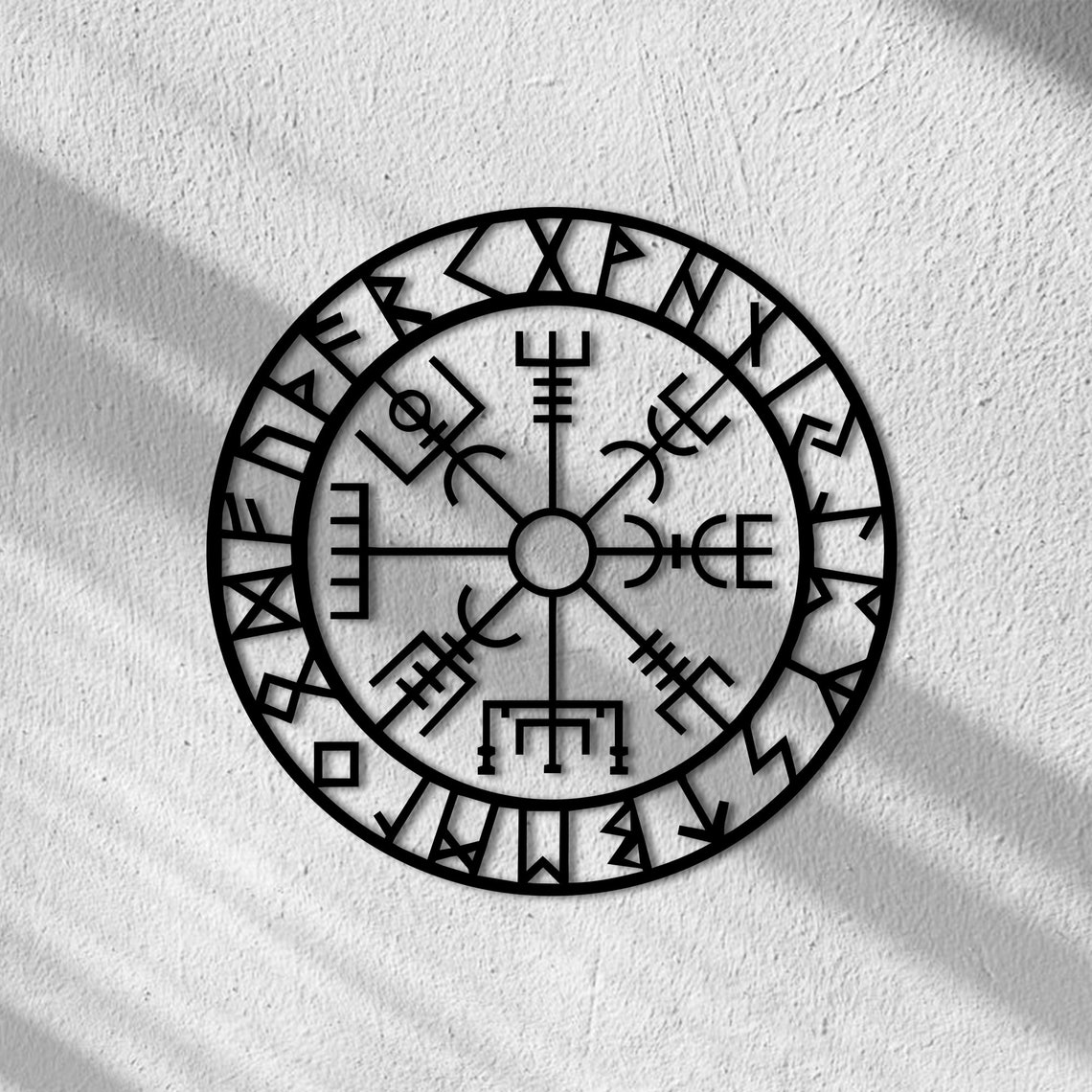 Vegvisir Metal Wall Art Viking Wall Art Metal Wall Hanging Etsy UK