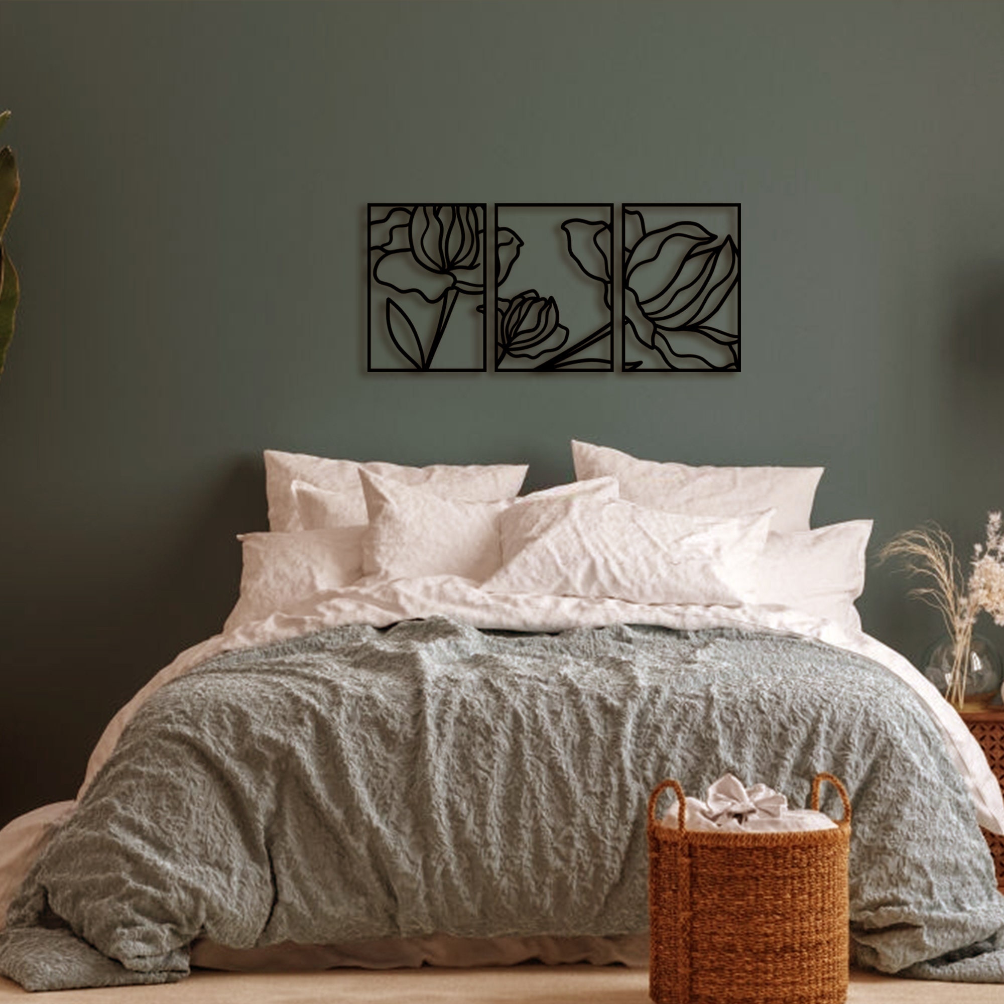 Metal Wall Art Set of 3 Livingroom Wall Decor Decoration | Etsy