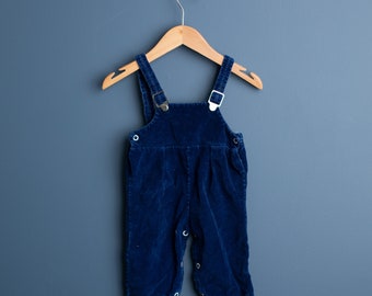 Vintage navy blue corduory overalls - Size 3-6 months