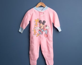 Vintage Snugabye pink Disney Mickey Mouse sleeper - Size 12/18 months