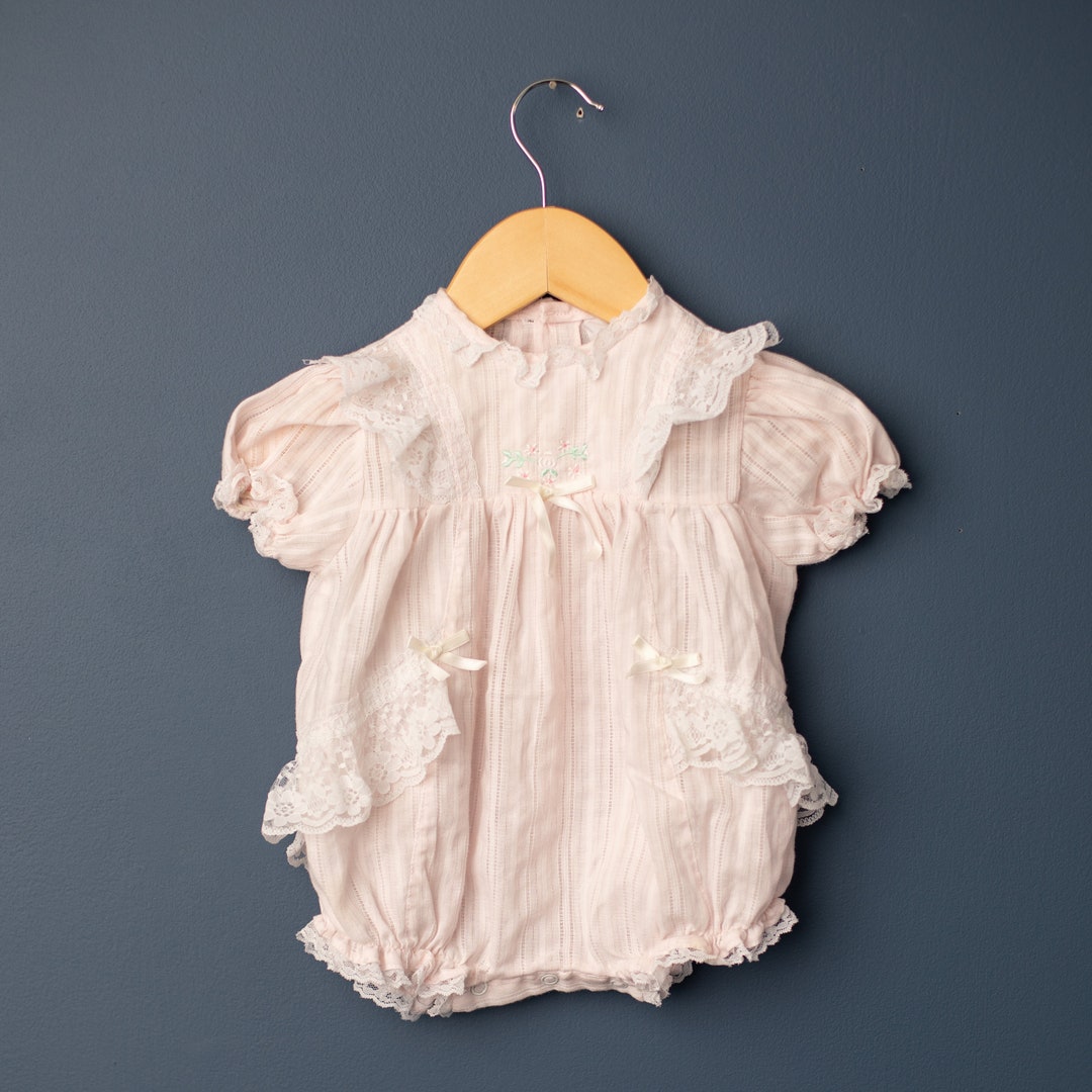 Vintage Mini Togs Pink Frilly Romper 0-3 Months - Etsy