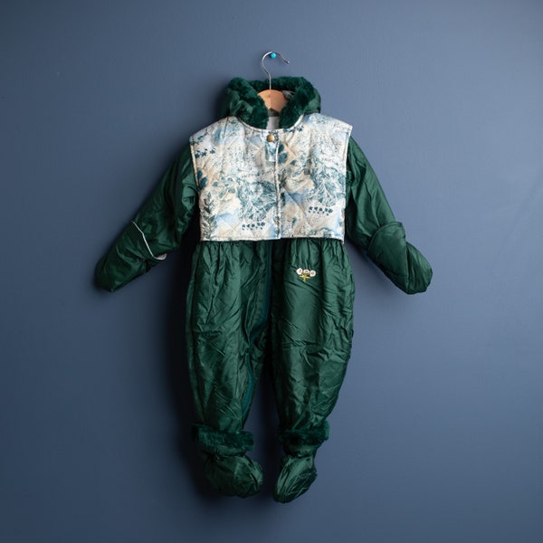 90s Vintage Tiger Tuff Snowsuit - Size 12 months