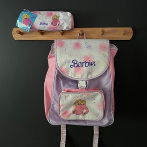 Vintage 1989 Barbie backpack and pencil case