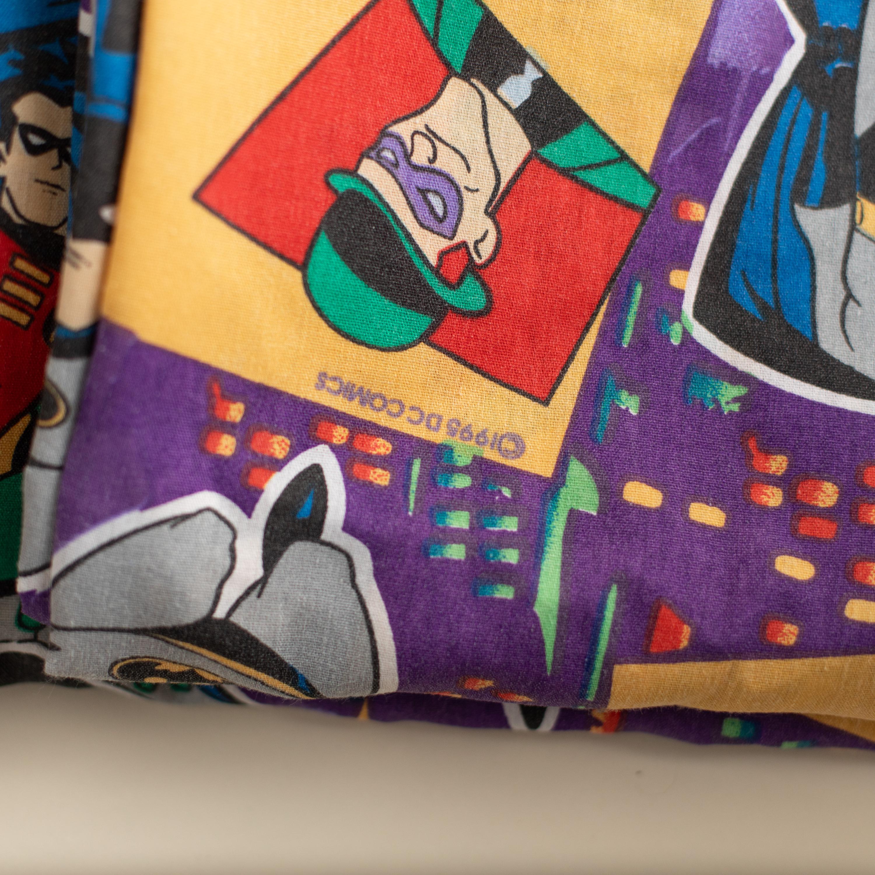 90s Vintage DC Comic Batman Duvet Cover Bedding Set - Twin/single