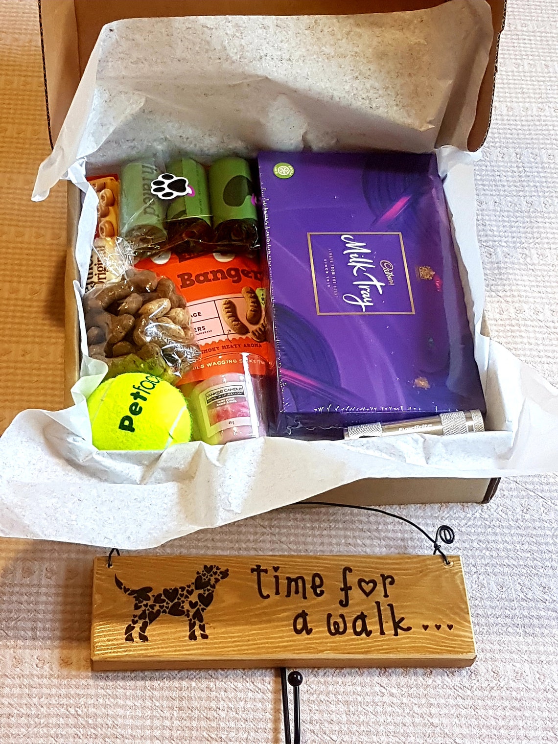 Handmade dog treat box/gift hamper Etsy