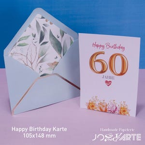 60° compleanno biglietto d'auguri anniversario buon compleanno biglietto d'auguri cartoncino premium 320g cartolina regalo 105 x 148 mm #Jaipa838