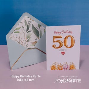 50° compleanno biglietto di auguri anniversario buon compleanno biglietto di auguri cartone premium 320g cartolina regalo 105 x 148 mm #Jaipa838