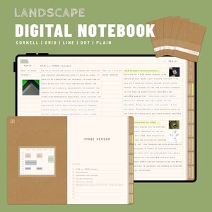 NOTEBOOK Landscape 5 Digital Notebooks Bundle Goodnotes - Etsy