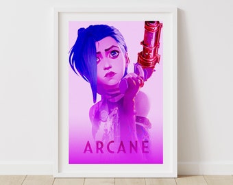 Jinx Arcane Poster: League of Legends Game Room Decor (Digital Download)