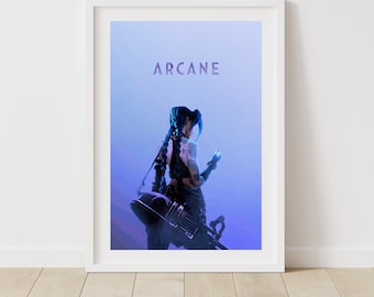 Jinx Arcane Poster: League of Legends Game Room Decor (Digital Download)