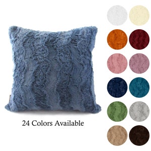 Faux Fur Pillow Cover, The Softest Minky Pillowcase, Textured Faux Fur Throw Pillow, Luxury Pillow for Couch, Cozy Decor, Fur Pillow for Bed