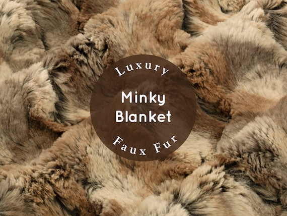 Faux Rabbit Fur Blanket, Plush Soft Throw Blanket, Adult Minky Blanket, Soft Brown Throw Blanket, Faux Fur Throw, Luxury Gift,Rustic Blanket
