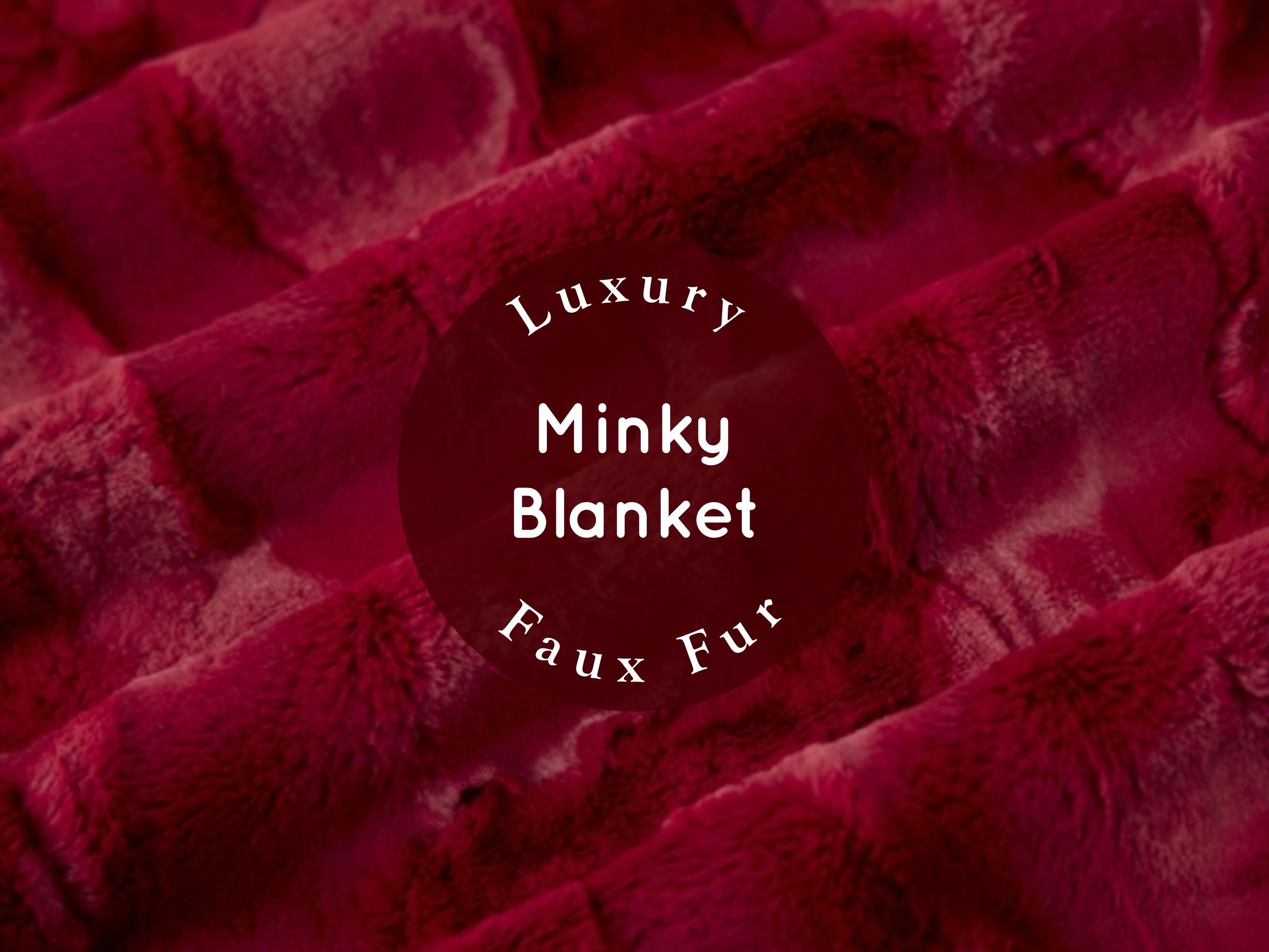 Cozy Merlot Throw Blanket, Wine Red Fur Blanket, Warm Winter