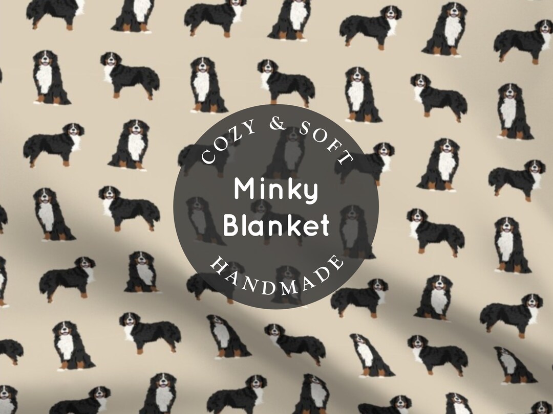 Mountain Bernese Blanket Baby, Child, Adult Blanket, Bernese Minky Blanket, Soft Dog Blanket