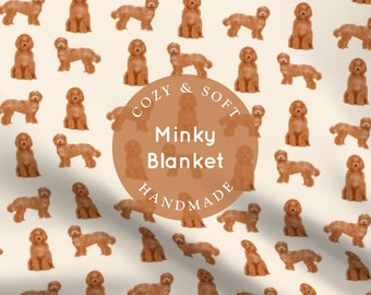 SOFT Labradoodle Blanket - Baby, Child, Adult Blanket, Golden Dog Minky Blanket, Soft Dog Blanket, Labradoodle Blanket, Dog Baby Blanket