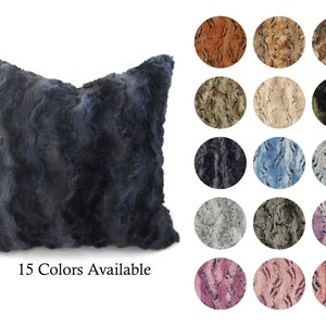 Ankasa White Rabbit Fur Toss Pillows With Rhinestone Turtle Embellishment-  a Pair