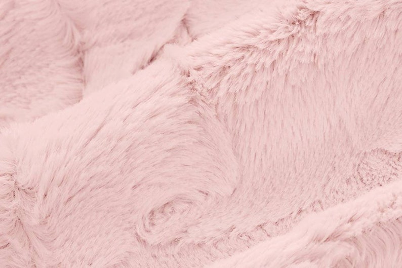 SOFT Rose Water Pink Throw, Faux Fur Throw Blanket, Pink Fuzzy Blanket, Pale Pink Throw, Pink Adult Minky Blanket, Luxury Gift, Gift For Her image 4