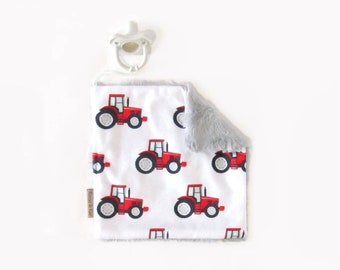 Red Tractor Binky Blanket, Red Tractor Nursery, Farm Paci Lovey, Farm Baby Shower, Farm Pacifier Holder, Red Tractor Lovey, Red Tractor Gift